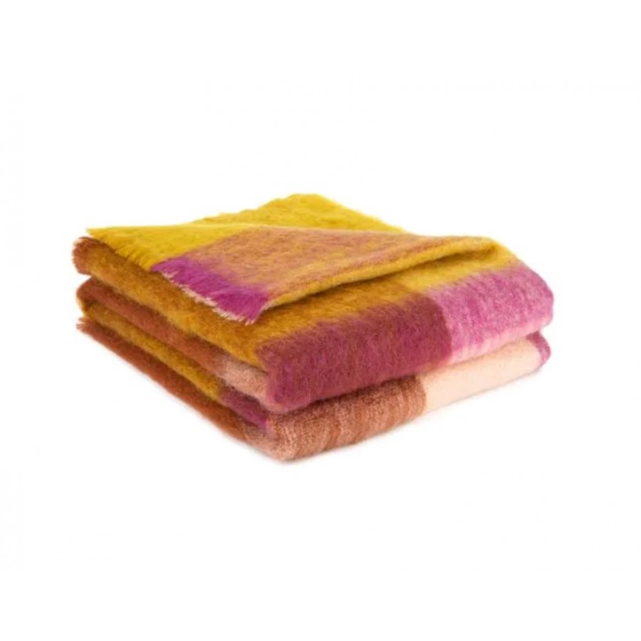 Плед Brun De Vian-Tiran MOHAIR CARREAUX COLLINE Франция