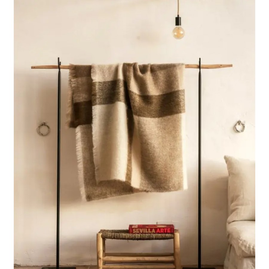 Плед Brun De Vian-Tiran MOHAIR CARREAUX PYRENEES 