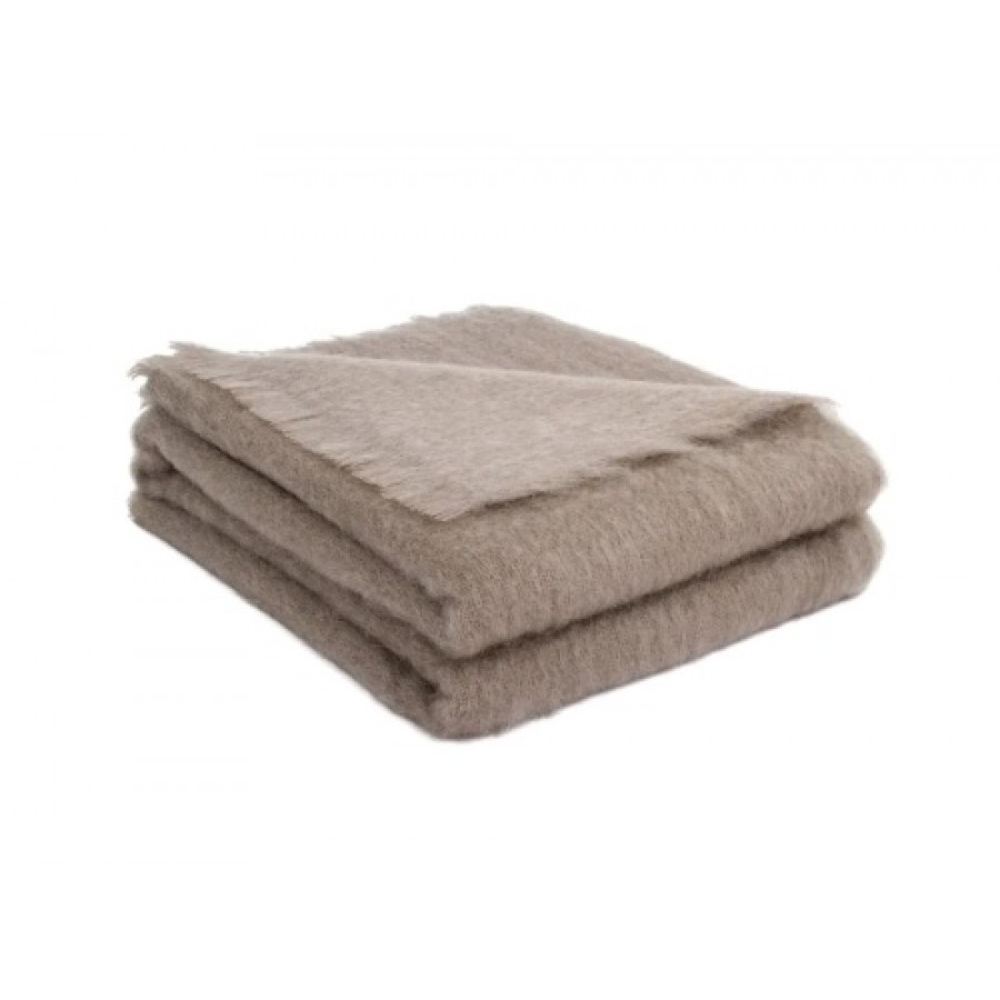 Плед Brun De Vian-Tiran MOHAIR TAUPE 140х180