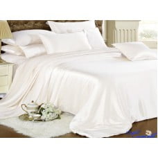 Комплект шелкового постельного белья Белый 