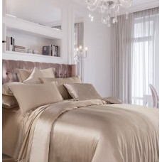 Комплект шелкового постельного белья Бежевый Комплект шелкового постельного белья Бежевый