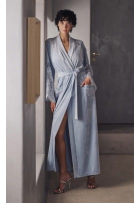 Халат Marjolaine BRANDA Asier голубой Халат Marjolaine BRANDA Asier голубой