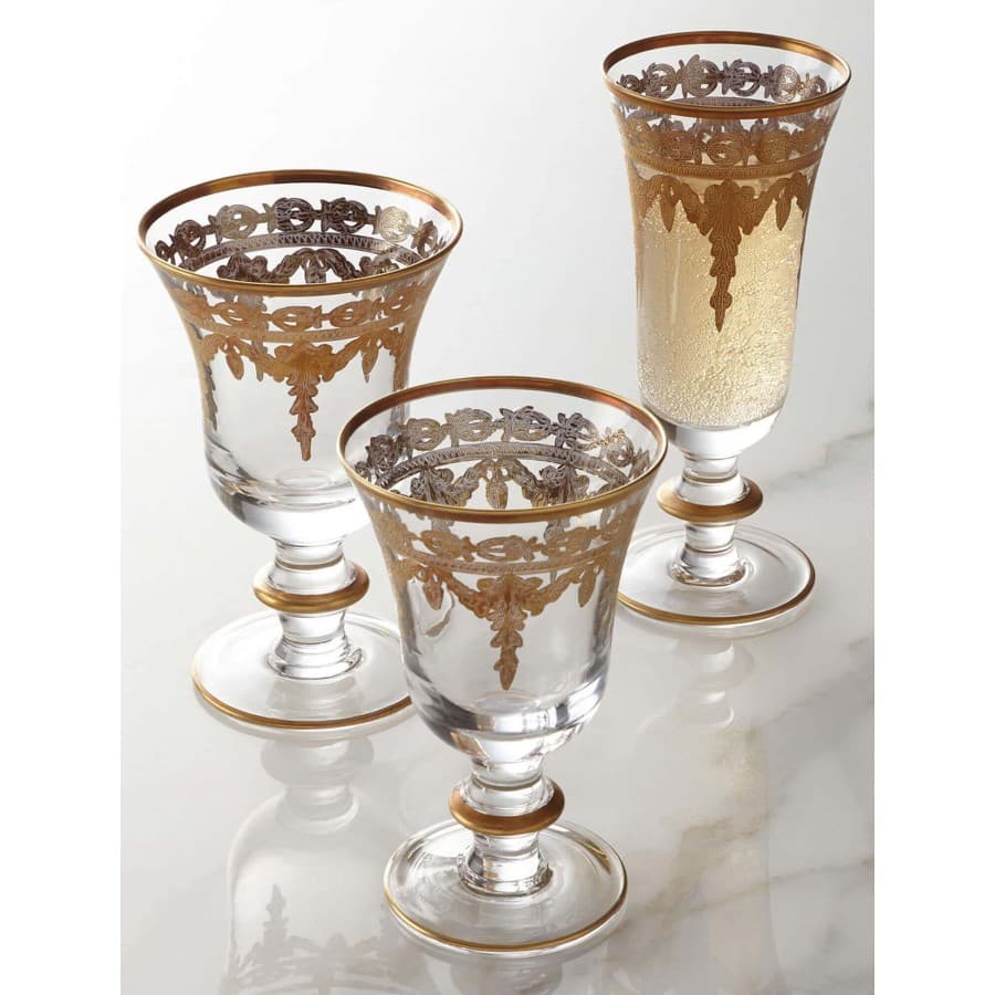 Набор бокалов для шампанского Vetro Gold Италия