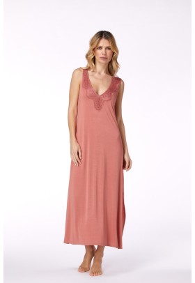 Сорочка шелковая Vivis REGINA  01235 розовый