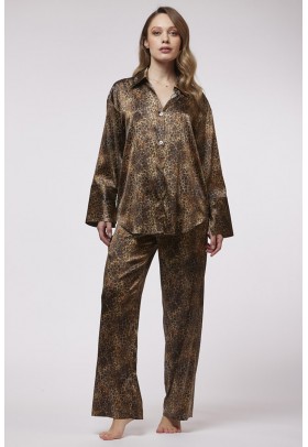 Пижама Vivis WINTER (01362 ) коричневый леопард