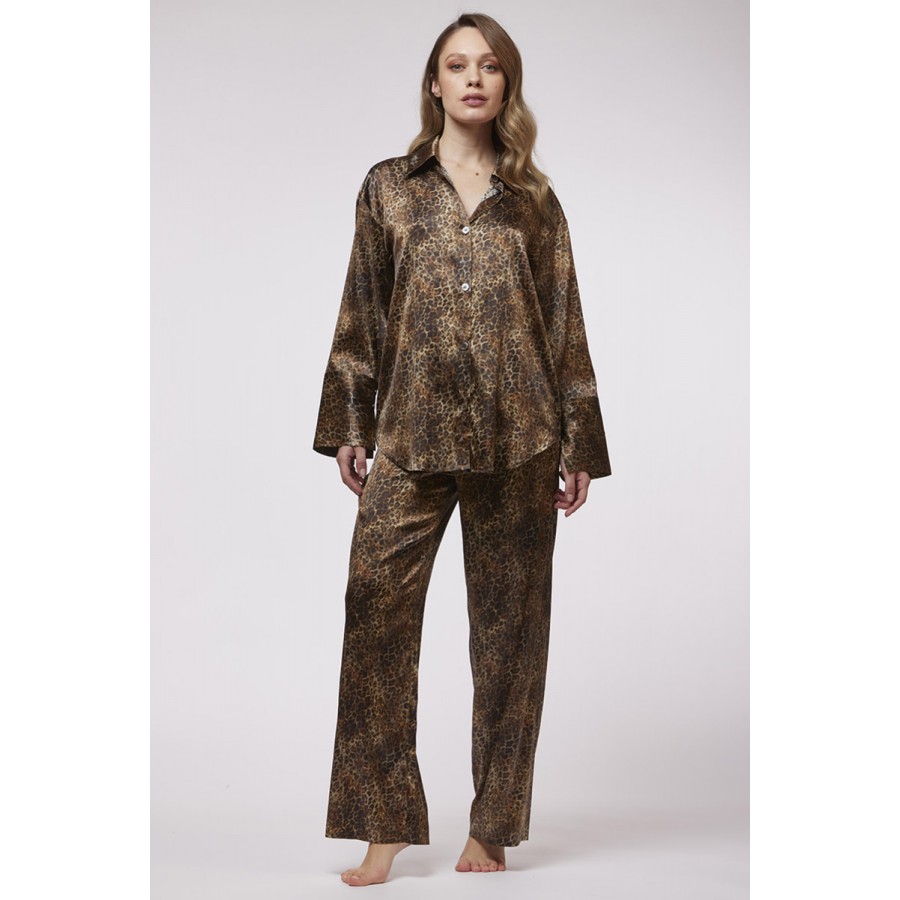 Пижама Vivis WINTER (01362 ) коричневый леопард